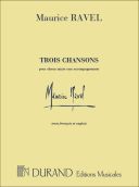 Tois Chansons Compete; Vocal Satb (Durand) additional images 1 1