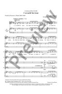 I Would Be True: Vocal SATB And Piano (OUP) additional images 1 2