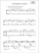 Six Epigraphes Antiques: Piano Solo (Durand) additional images 1 2