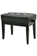 Black Piano Stool / Bench - Adjustable With Storage additional images 1 1
