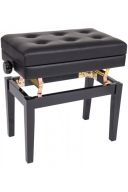 Kinsman Black Piano Stool / Bench - Adjustable With Storage additional images 1 2