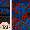 TGI Guitar Strap - Tribal Mask Blue additional images 1 2