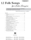 12 Folk Songs For Solo Singers: Medium Low Voice & Piano (Alfred) additional images 1 2