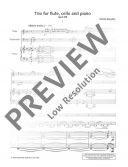 Trio Op86: Flute Cello And Piano: Score And Parts additional images 1 2