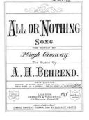 A. H. Behrend : All Or Nothing - Piano, Voice - Faber Digital additional images 1 1