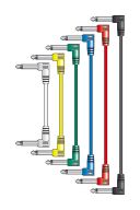 Lead: Cable: Chord Patch Lead: 15cm: Set Of 6 Coloured additional images 1 1