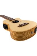 Flight DUC328CEQ Zebra Wood Electro Acoustic Concert Ukulele additional images 1 3