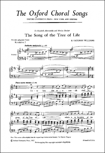 Vaughan Williams: The Song of the Tree of Life for unison or two-part voices and piano (OUP DIGITAL)