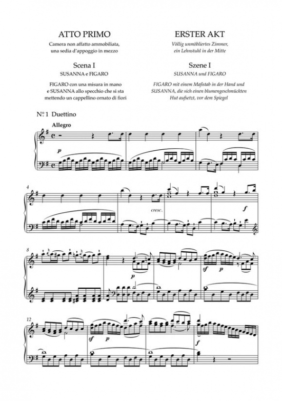 Marriage Of Figaro Vocal Score (Barenreiter)