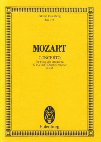 Flute Concerto: G Major : K313: Miniature Score