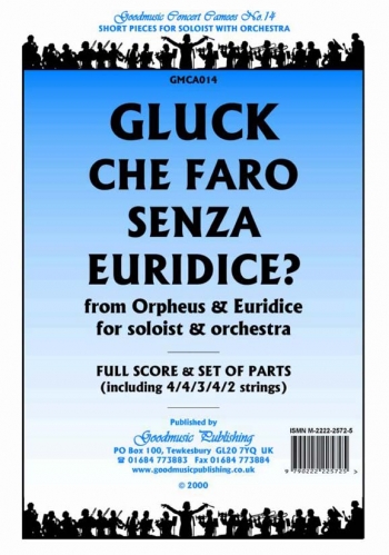 Che Faro Senza Euridice From Orpheus And Euridice Orchestra Score And Parts