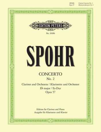 Concerto Eb Op.57 No.2: Clarinet & Piano (Peters)
