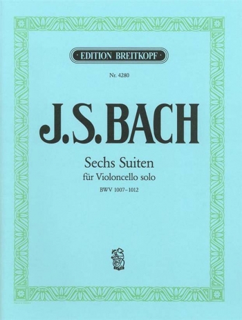 6 Cello Suites Bwv1007-1012: Cello Solo (Breitkopf)