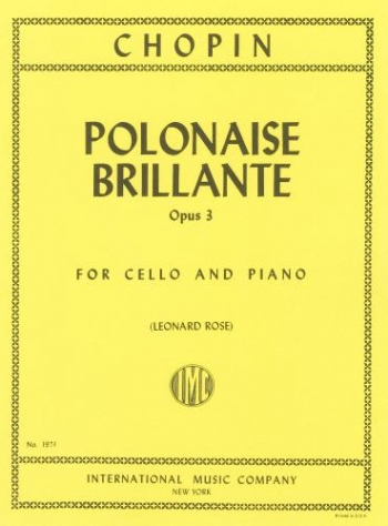 Polonaise Brilliante Op3: Cello & Piano  (International)
