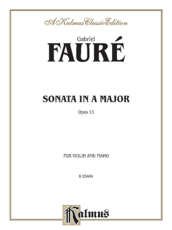 Sonata: A Major: Op13: Violin and Piano