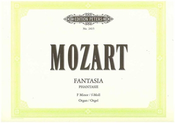 Fantasia F Minor Kv608: Organ  (Peters)