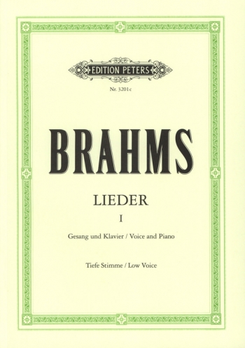 Lieder: Complete Songs Vol.1 Low Voice & Piano (Peters)