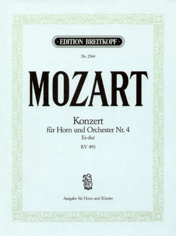 Horn Concerto No.4 Eb Major K495: French Or Tenor Horn (Breitkopf )