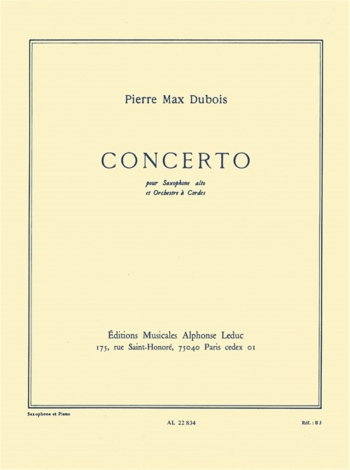 Concerto: Alto Saxophone (Leduc)