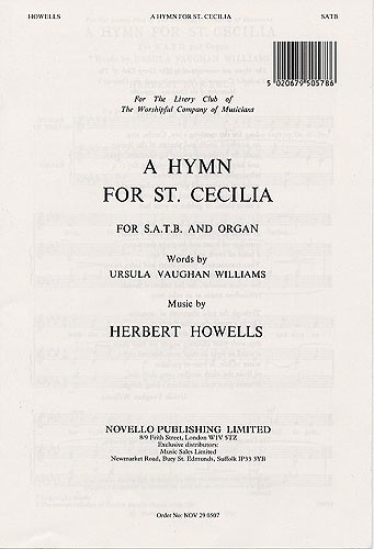 Hymn For St Cecilia Vocal SATb (Novello)