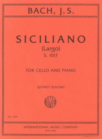 Sicillano: (Largo): Cello & Piano  (International)