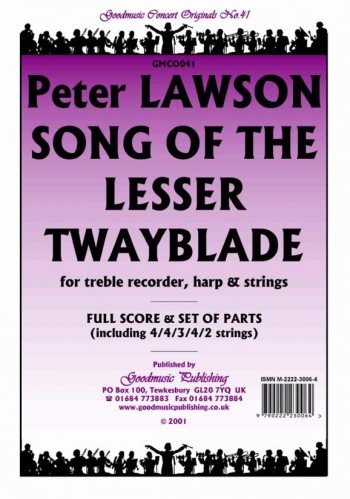 Orchestra: Lawson Song Of The Lesser Twayblade Recorder Harp Strings Score And Parts