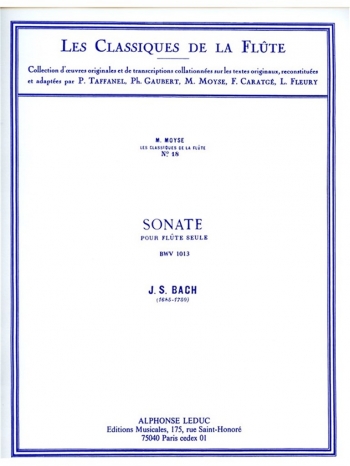 Sonata A Minor: Flute & Piano (Leduc)