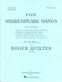 5 Shakespeare Songs: Second Set: Low Voice