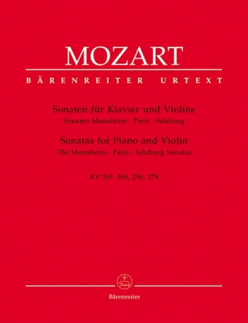 Sonatas: Complete Kv301-306 296 378: Violin and Piano (Barenreiter)