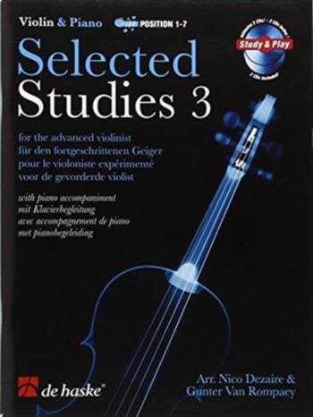 Selected Studies 3: Violin & Piano Book & 2 Cds (Dezaire & Rompaey)