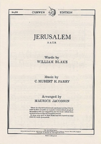 Jerusalem: Vocal SATB Choir And Piano