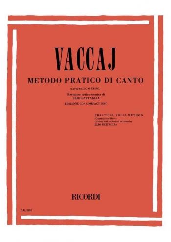 Practical Method (Metodo Pratico Di Canto) Low Voice Book & Cd (Ricordi)