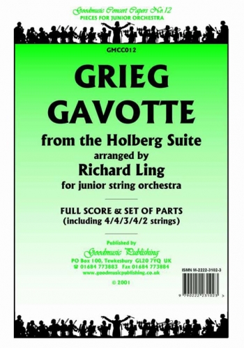 Gavotte Junior String Orchestra Score And Parts