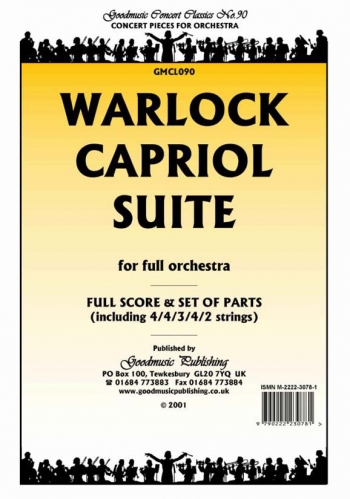 Capriol Suite Orchestra Score And Parts