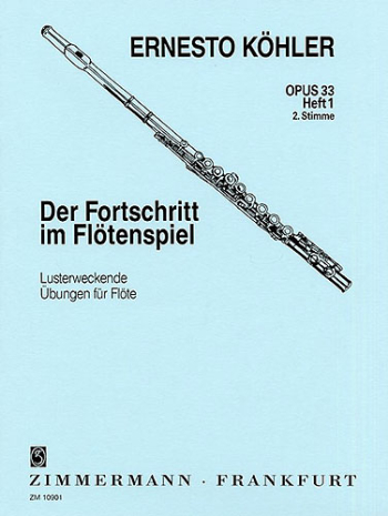 Progress In Flute Playing Op33: 1: Studies (Flute 2 Part) (Zimerman)