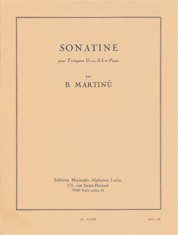 Sonatina For Trumpet & Piano (Leduc)