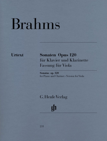 Sonatas 2 For Clarinet Op.120: 1 & 2: Clarinet and Piano: Viola Version (Henle)