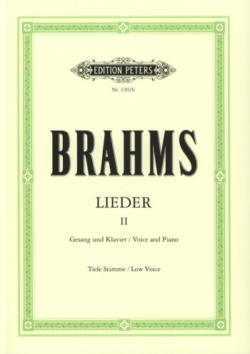 Lieder: Complete Songs Vol.2 Low Voice And Piano (Peters)