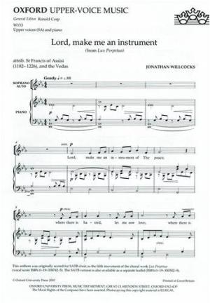 Lord, Make Me An Instrument (from Lux Perpetua) Vocal SATB