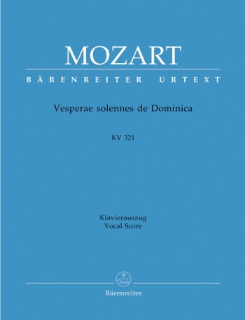 Vesperae Solennes De Dominica: Kv321: Vocal Score (Barenreiter)