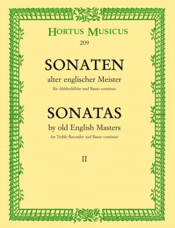 Sonatas By Old English Masters: 2: Treble Recorder and Piano