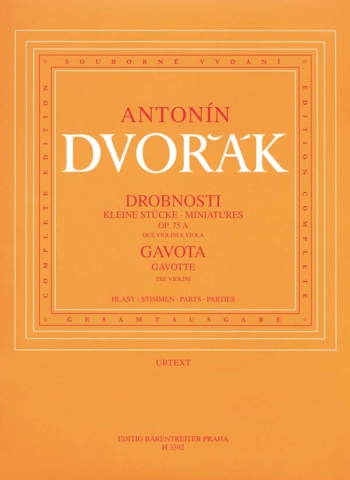 Dvorak: Drobnosti: Op 75: 2 Violins and Viola: Gavotte: 3 Violins: Parts