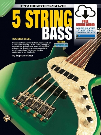 Progressive 5 String Bass: Guitar: Book & Audio