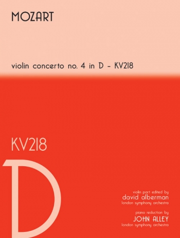 Concerto No.4 D Major Kv218: Violin And Piano (Mayhew)