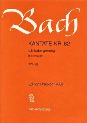 Cantata: Bwv82: Ich Habe Genug: Ger/Eng: Vocal Score (Breitkopf )