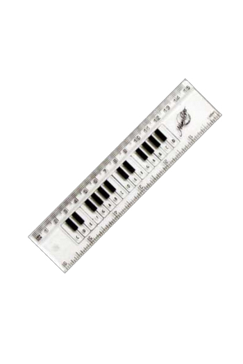 6"/15cm Clear Keyboard Ruler