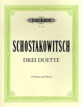 3 Duets For 2 Violins & Piano (Peters)