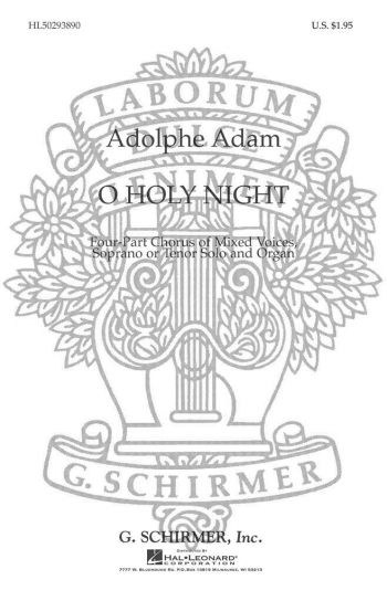 O Holy Night For Solo Soprano Or Tenor, With SATB Choir And Organ.
