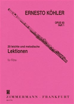 20 Easy Melodic Exercises For Flute Op.93 Book 1 (Zimmerman)