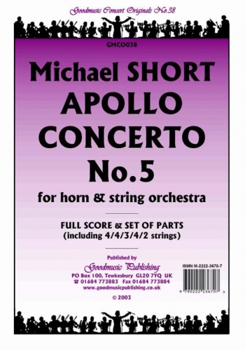 Apollo Concerto No5 Horn And String Orchestra Score And Parts